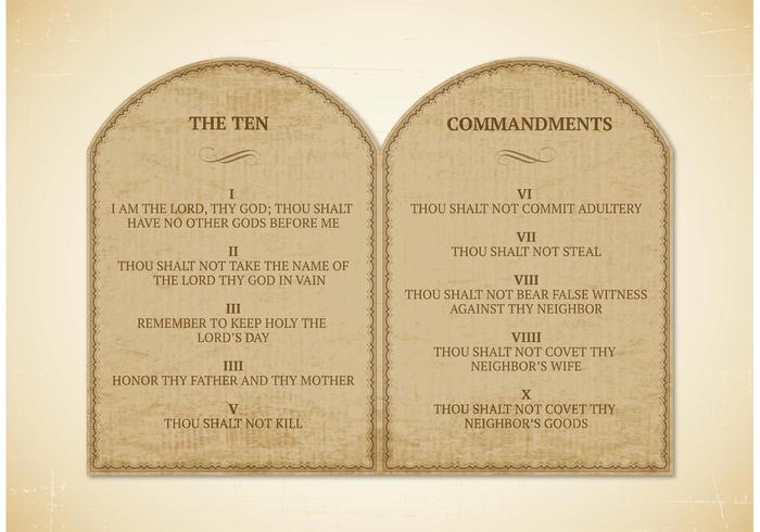 Free 10 Commandments Vector