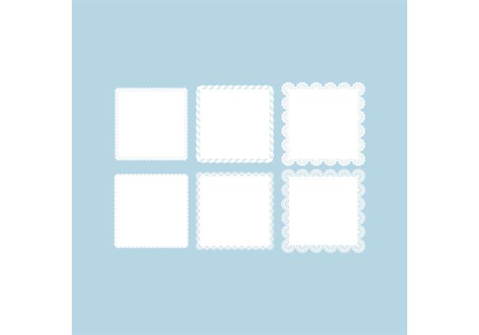 Square Doily Vectors 