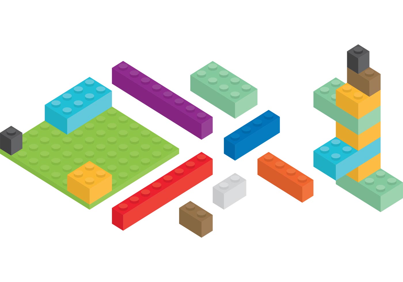 Isometric Blocks Download Free Vector Art, Stock Graphics & Images