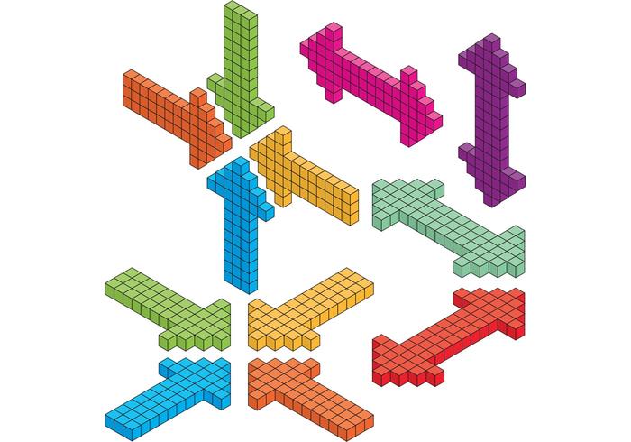 Isometric Arrows vector