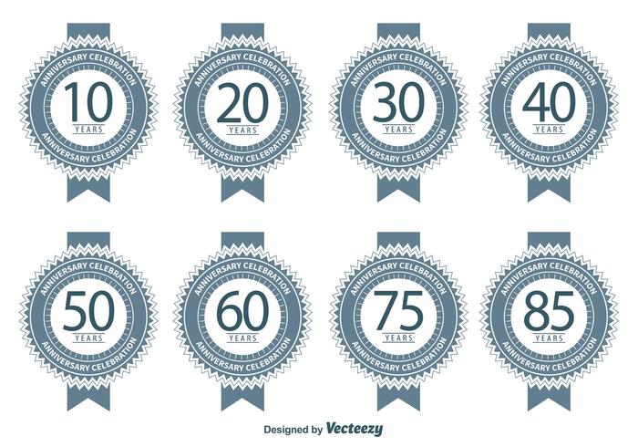 Anniversary Badges vector