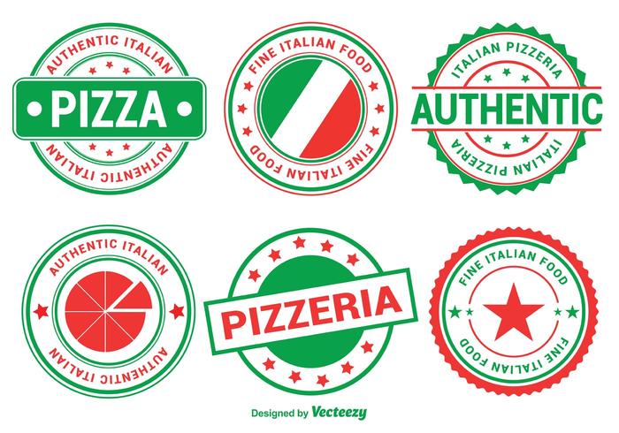 Italian Pizza Badges Italian Pizza Badges