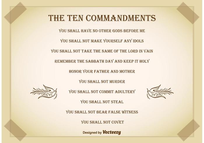 Ten Commandments Background vector