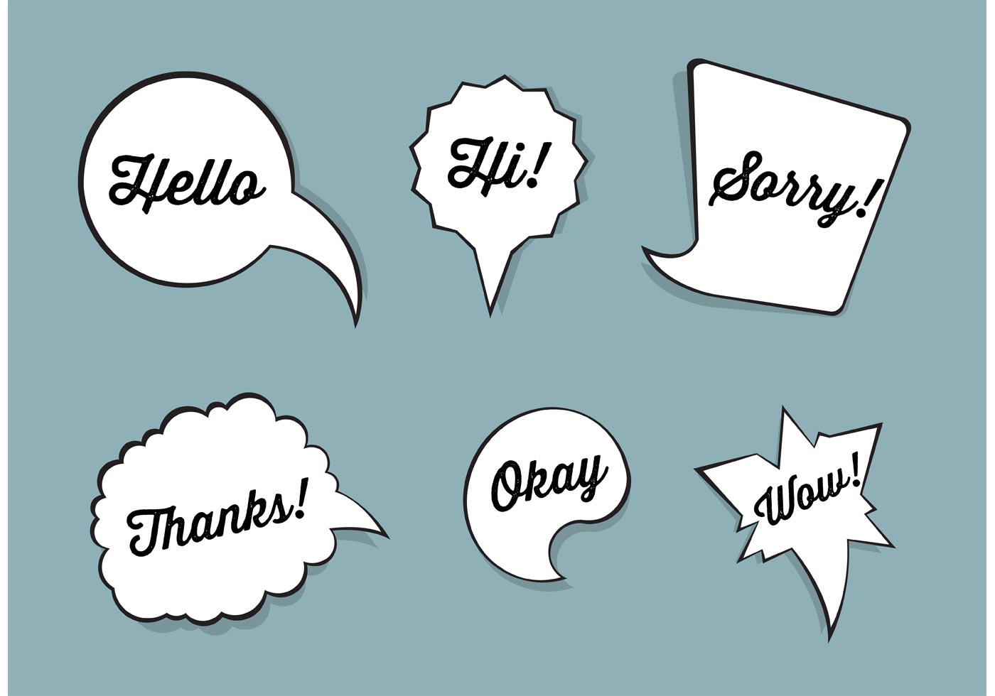 Download Speech bubble vector set - Download Free Vectors, Clipart Graphics & Vector Art