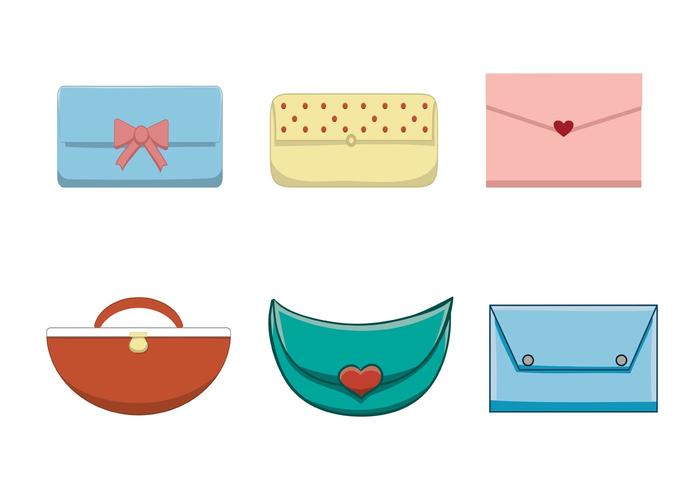 Free Female Handbag Set vector