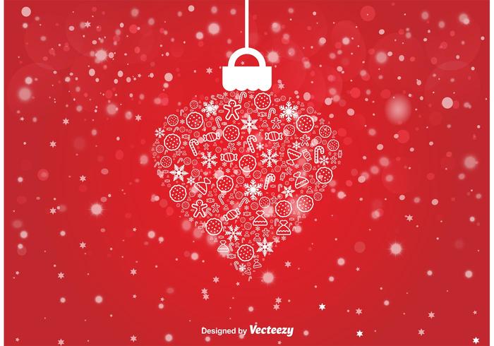 Decorative Bokeh Christmas Ornament Vector 