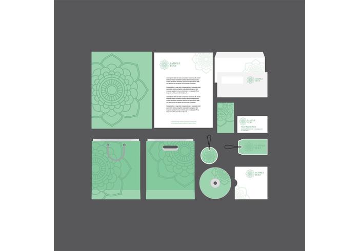 Floral Company Profile Template Vector