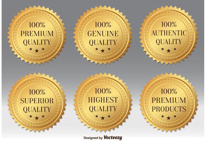 Gold Premium Quality Badges Gold Premium Quality Badges