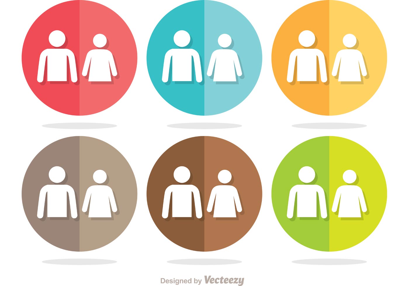 Download Simple Circle Man And Woman Rest Room Icons Vector Pack - Download Free Vector Art, Stock ...