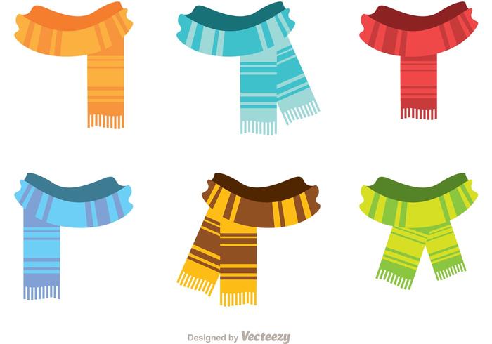 Fringed Neck Scarf Vectors 