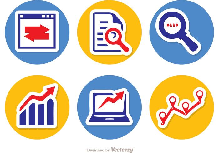 Big Data Circle Icons Vector Pack