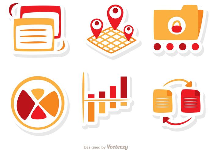 Big Iconos de datos Vector Pack