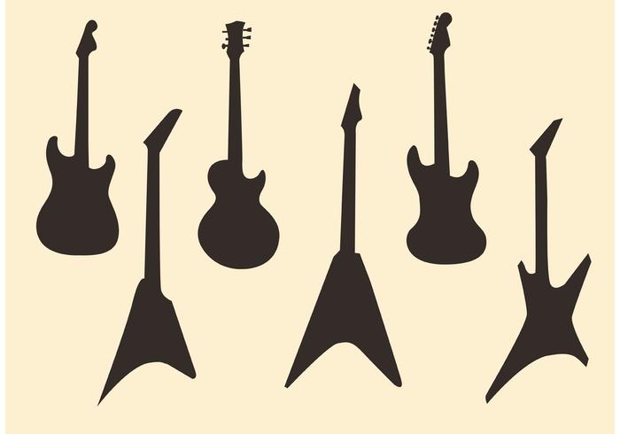 Guitar Vector Silhouettes