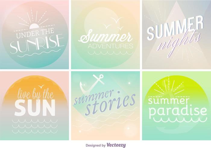 Pastel Summer Time Backgrounds  vector