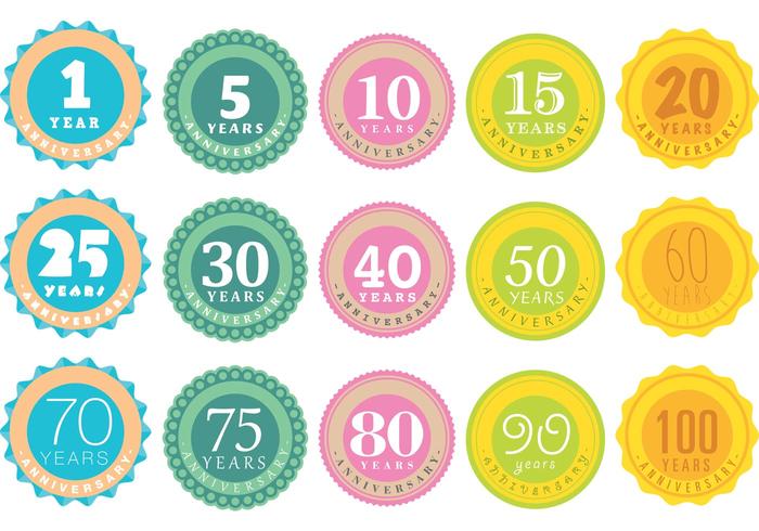 Anniversary Badges  vector