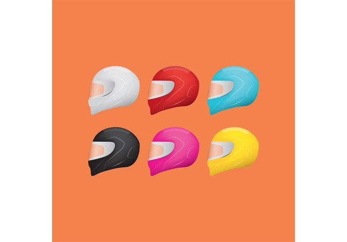 Colorful Motorcycle Helmet Vectors 