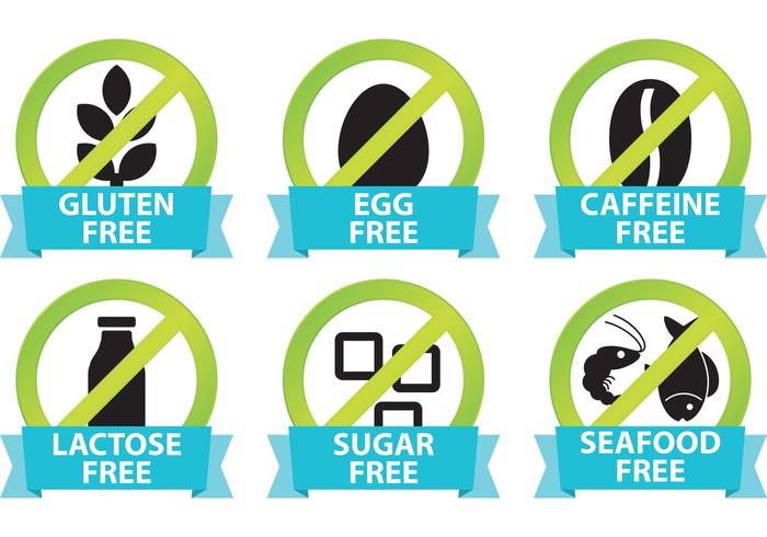 Food Allergy Icons  vector