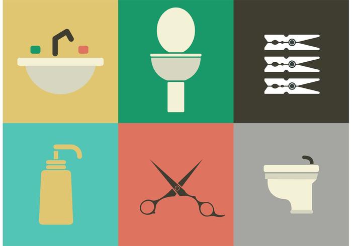 Rest Room and Hygiene Vector Icons