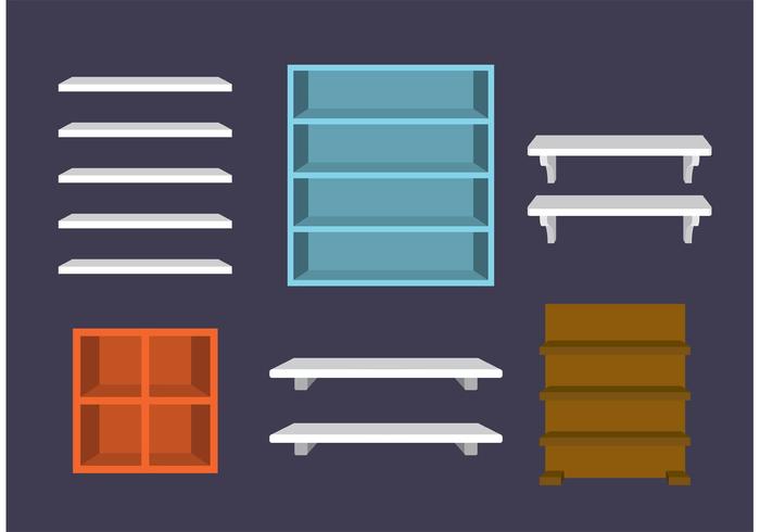 3d Shelves Vectors 