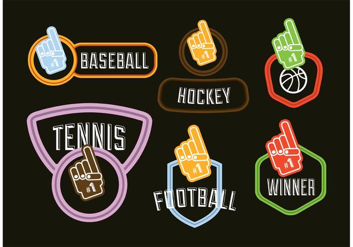 Foam Finger Vectors Foam Finger Vectors