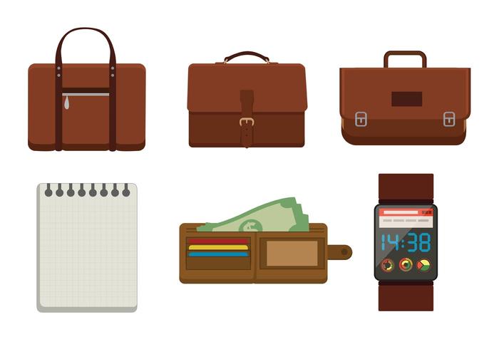 Briefcases and Accessory Vectors 