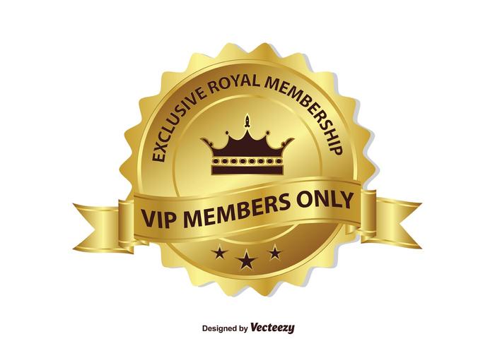 Exclusive VIP Membership Badge vector