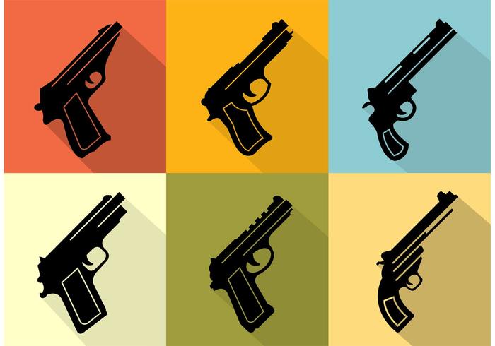 Iconos de colección de armas vector