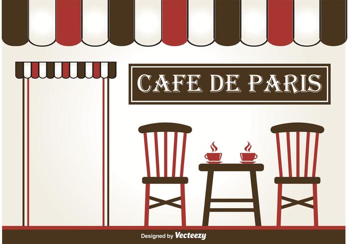 Ilustración de café al aire libre vector