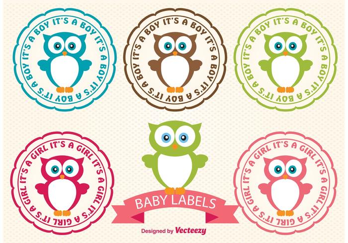 Baby Owl Labels Baby Owl Labels