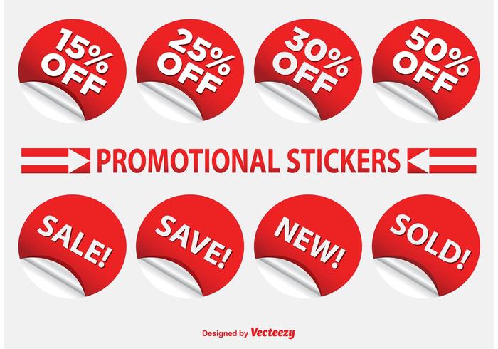 Promotional Label Set vector