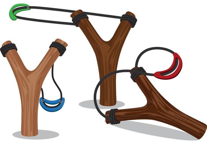 Vectores de diseño de madera Slingshot