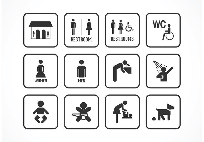 Rest Room Vector Icons