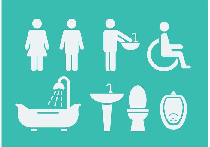 Rest Room Symbols  Icons vector