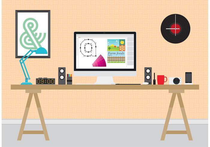 Design Work Station vector