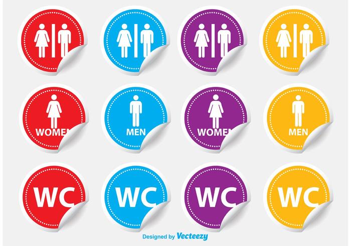 Restroom  WC Stickers vector