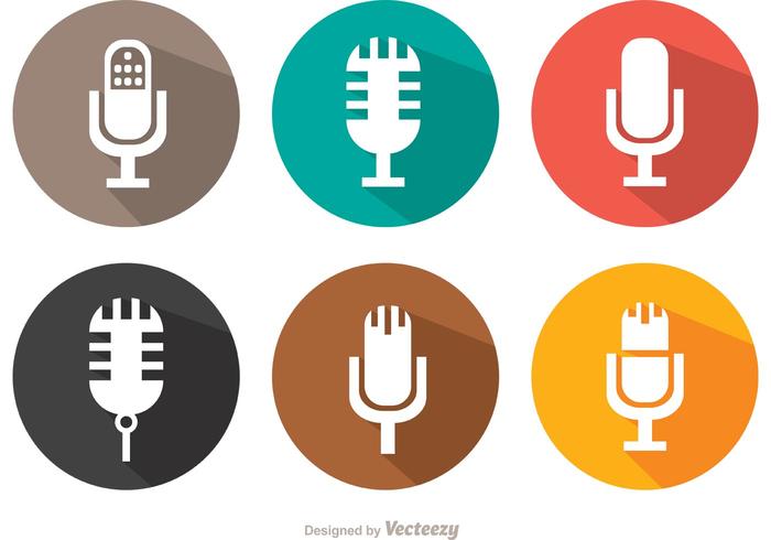 Flat Microphone Vector Pack