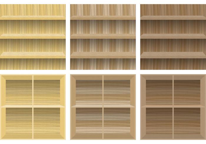 Wooden Shelves vector