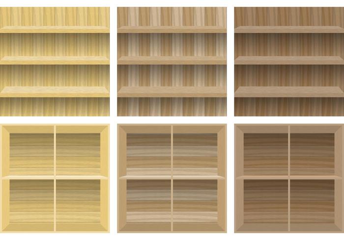 Wooden Shelves vector