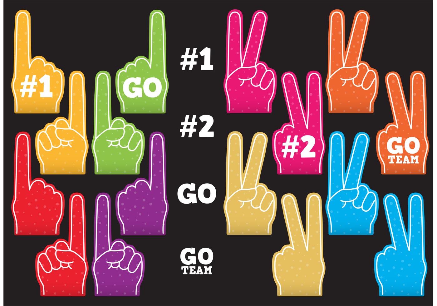 1 Foam Finger Vectors 85219 Vector Art at Vecteezy