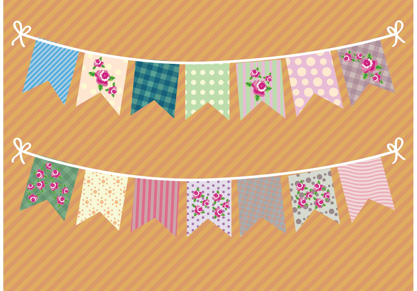 Vintage Shabby Chic Garlands - Download Free Vector Art, Stock Graphics