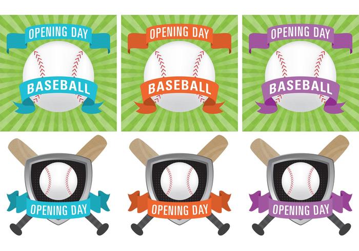Baseball Opening Day Vectors Baseball Opening Day Vectors