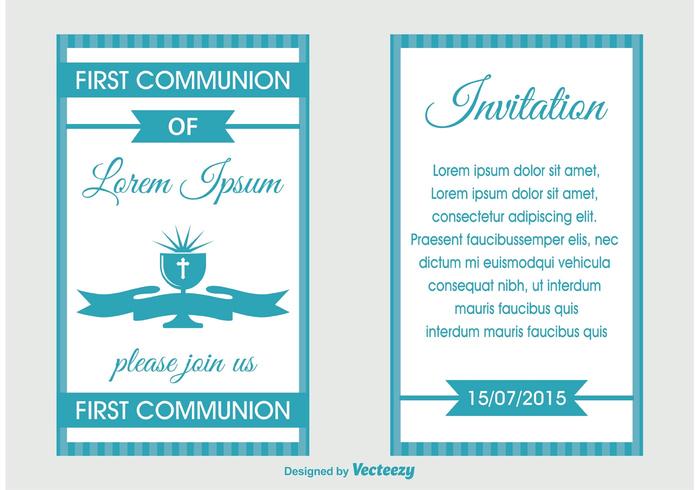 First Communion Invitation vector
