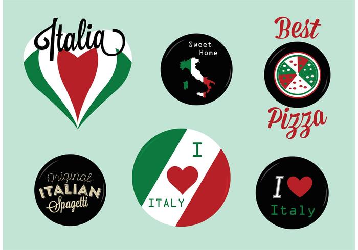 Vectores de la insignia italiana