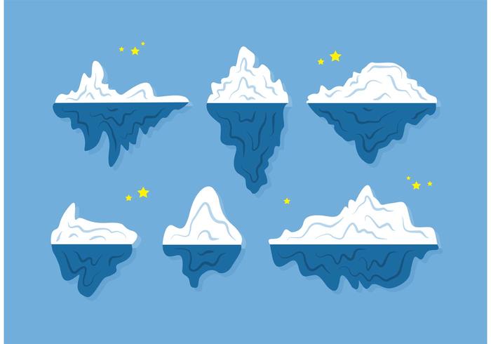 Floating Icebergs Vectors