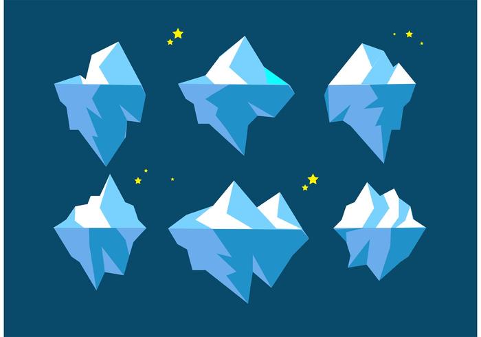 Floating Icebergs Vectors