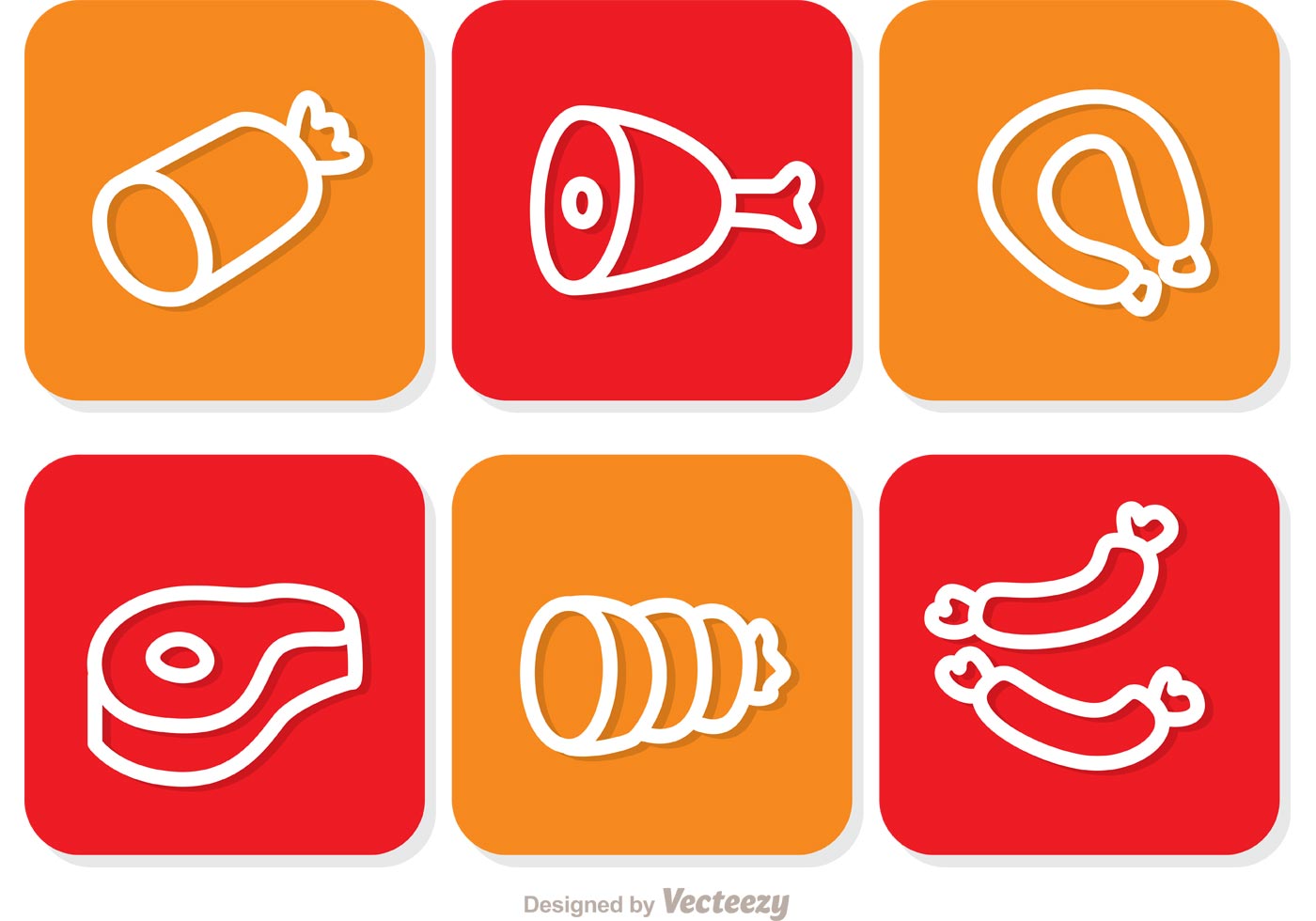 Outline Meat Vectors - Download Free Vectors Clipart 
