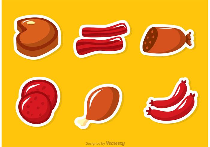 Meats And Sausage Vectors Pack