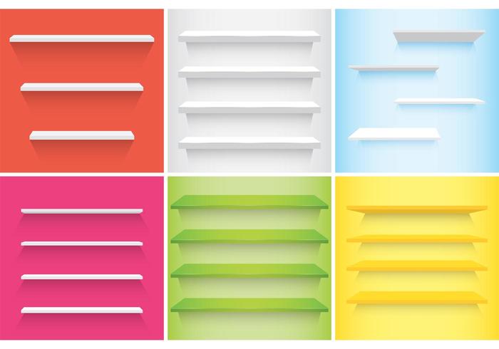 3D Shelves Vectors 