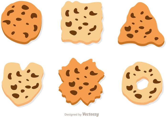 Chocolate Chip Cookie Vector Set