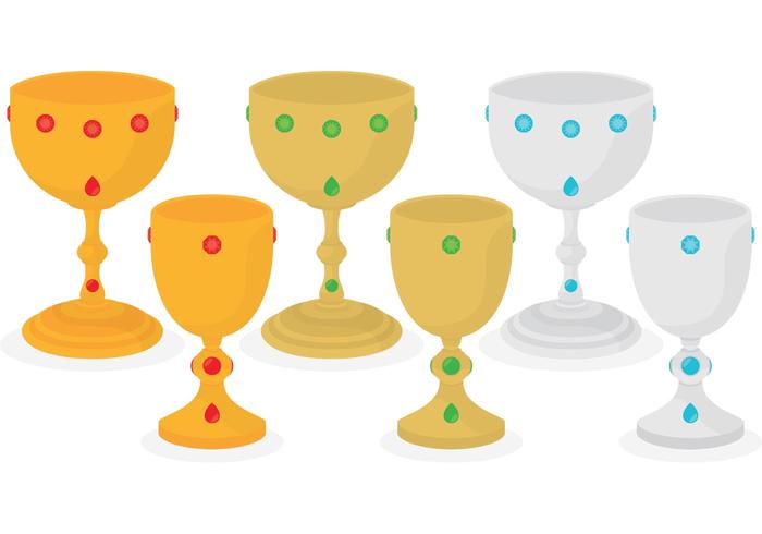 Flat Medieval Goblet Vectors